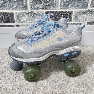 Skechers Women's  Gray/ Blue Roller Shoes Size 7.5